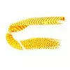 Flyco Barred Round Rubber Legs - Yellow/Red
