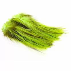 Fly Co. Cock Hackles Badger - Fl. Green Chartreuse