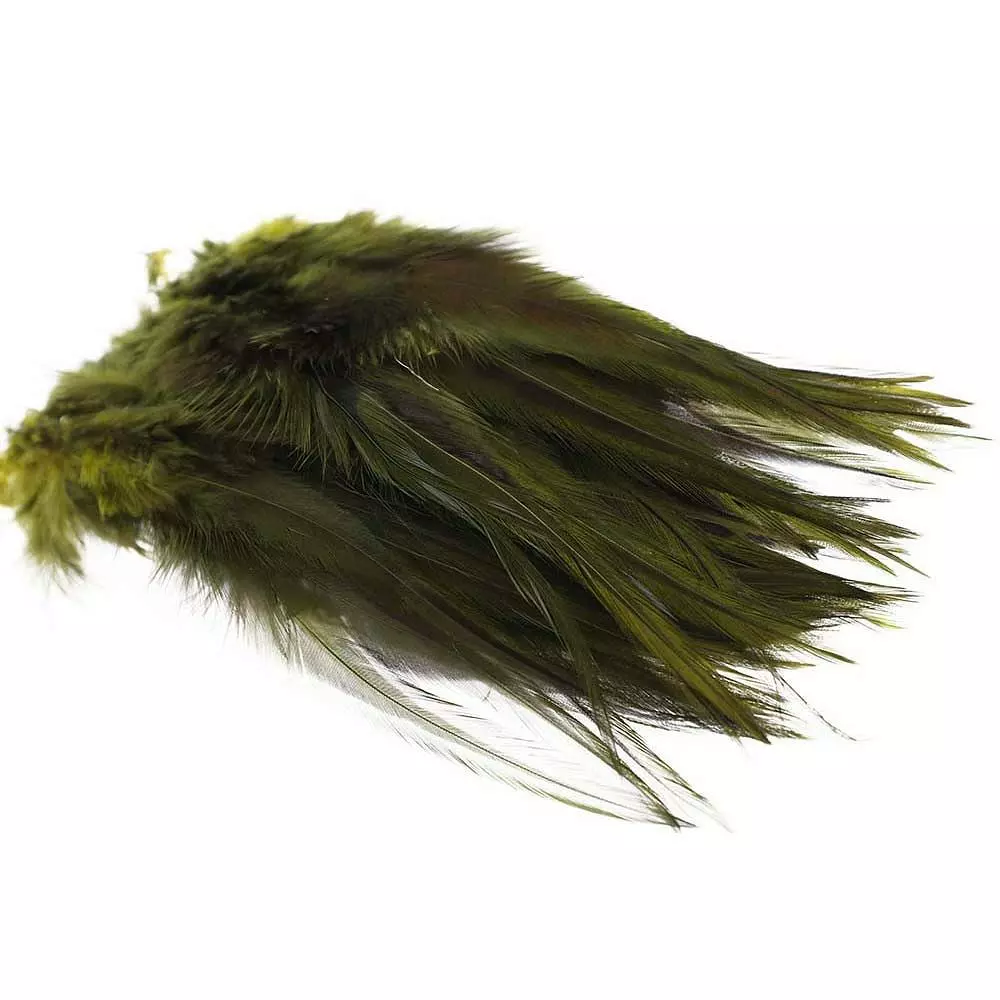 Fly Co. Cock Hackles Badger - Olive 1 Fly Co. Cock Hackles Badger - Olive